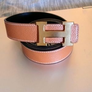 Hermes belt tan/black reversible
